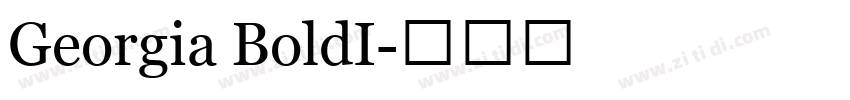 Georgia BoldI字体转换